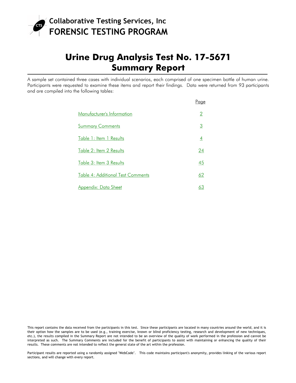 17-5671 Urine Drug Analysis