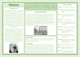 Darwin's Timeline Charles Darwin Route of HMS Beagle