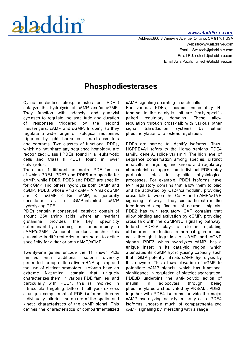 Phosphodiesterases