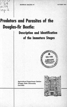 Predators and Parasites of the Douglas-Fir Beetle: Description and Identification of the Immature Stages