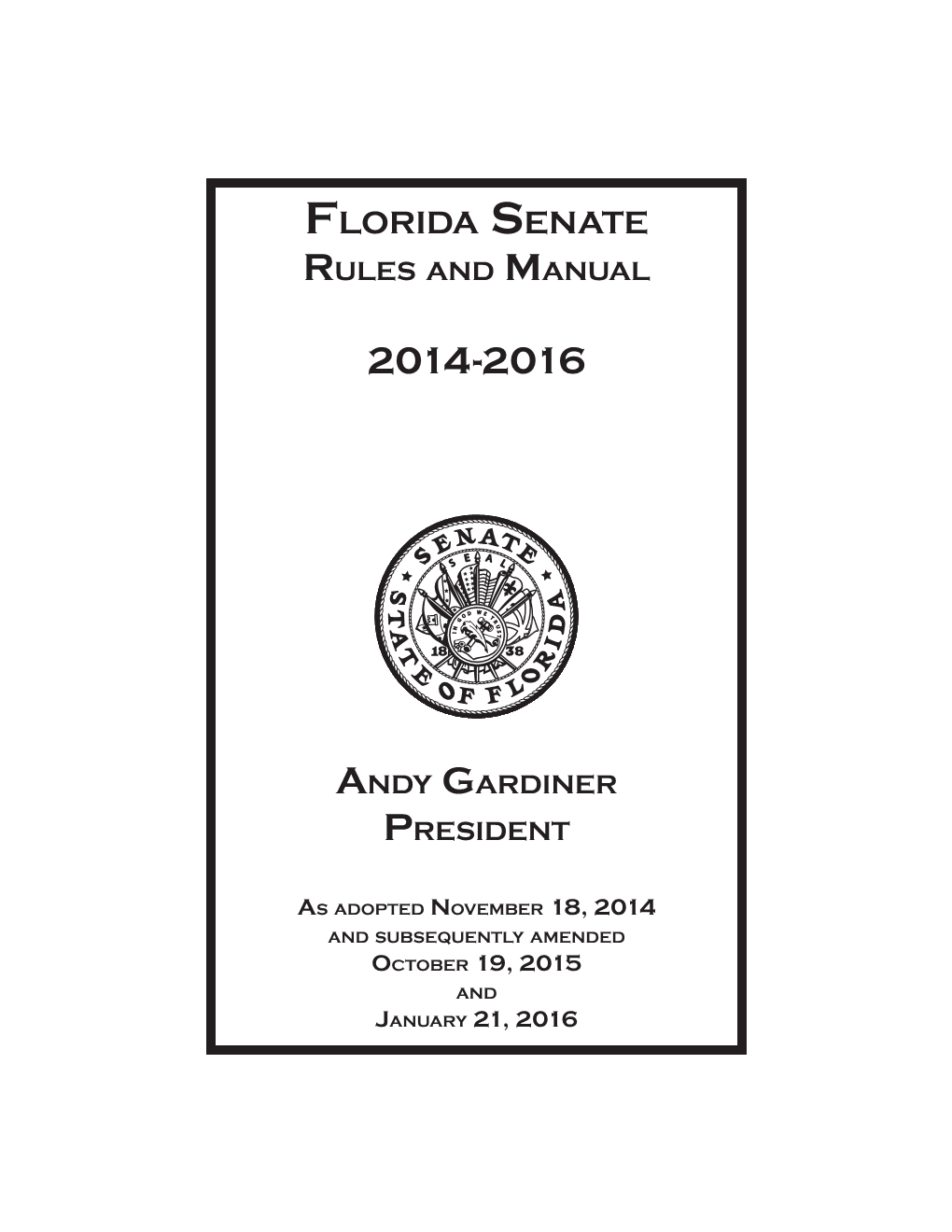 Florida Senate Rules and Manual