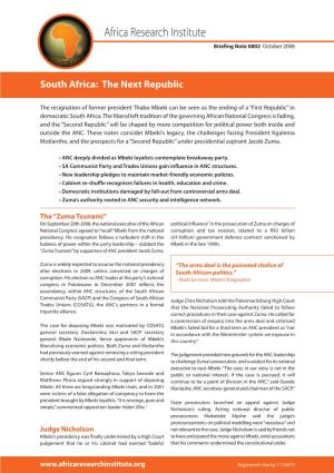 South Africa: the Next Republic