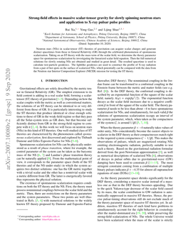 Arxiv:2007.10080V2 [Gr-Qc] 9 Sep 2020