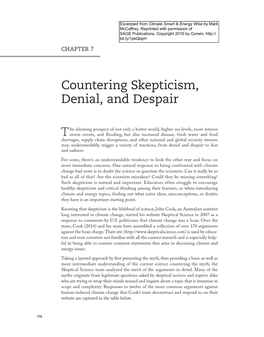 Countering Skepticism, Denial, and Despair