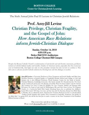 How American Race Relations Inform Jewish-Christian Dialogue