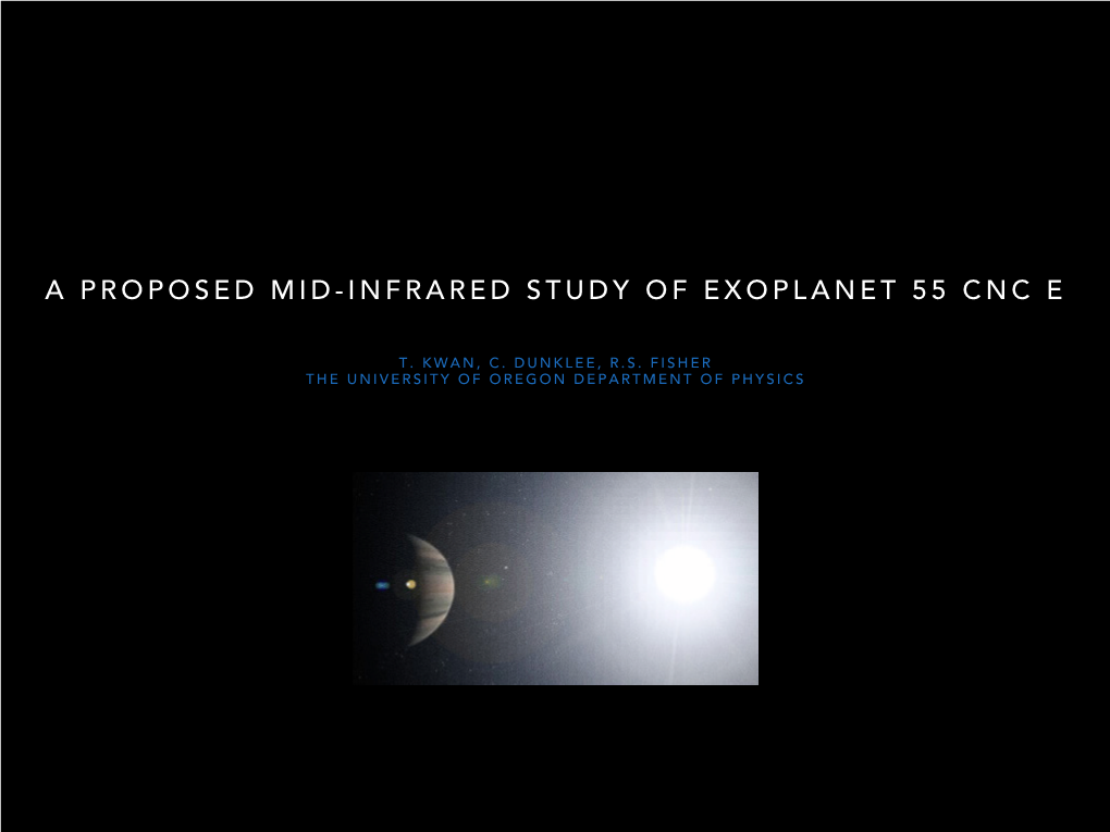 A Proposed Mid-Infrared Study of Exoplanet 55 Cnc E