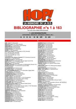 BIBLIOGRAPHIE N°S 1 À 163 Par Louis Cance Et Marc-André Dumonteil 1