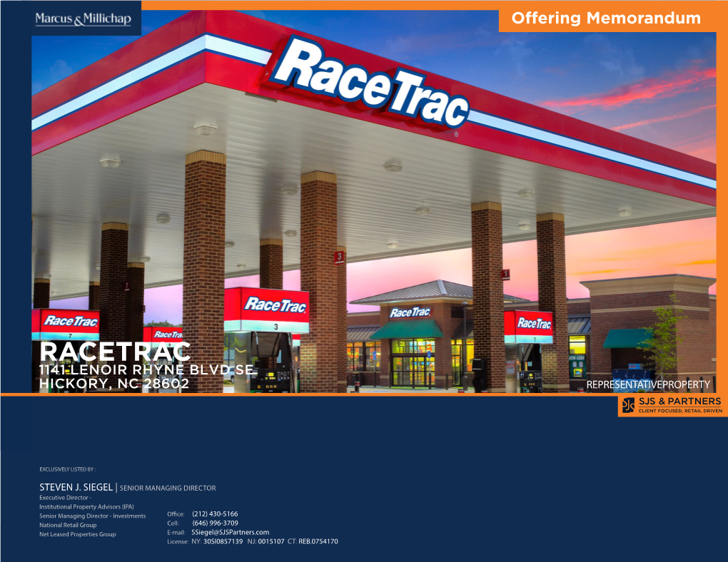 Racetrac 1141 Lenoir Rhyne Blvd Se Hickory, Nc 28602 Representative Property