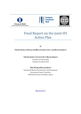 Progress Report on the Joint IFI Action Plan