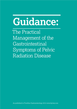 Guidance: the Practical Management of the Gastrointestinal Symptoms of Pelvic Radiation Disease