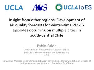 Insight from Other Regions: Development of Air Quality Forecasts for Winter-Time PM2.5 Episodes Occurring on Multiple Cities in South-Central Chile