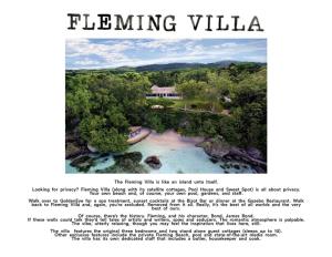 View Fleming Villa Rates & Factsheet