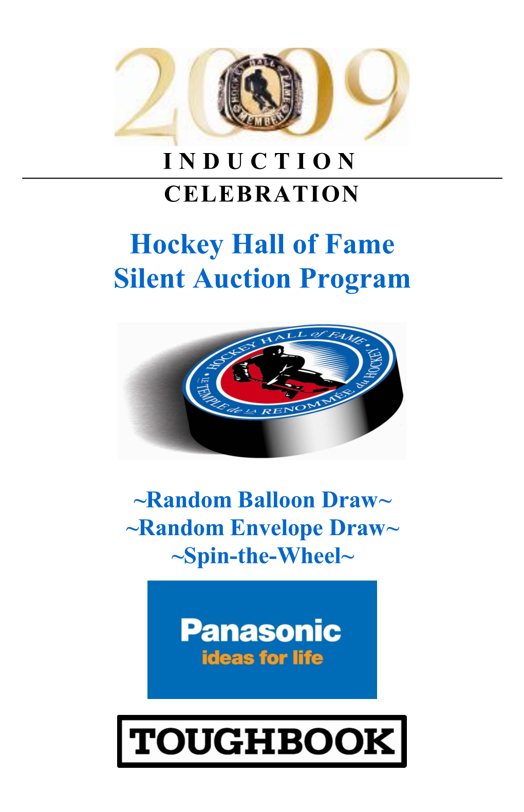 Hockey Hall of Fame Silent Auction Program