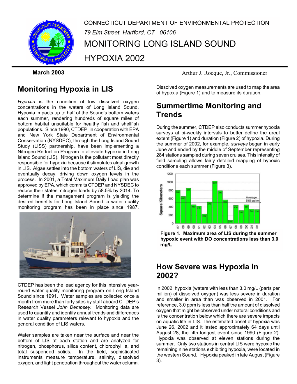 Monitoring Long Island Sound Hypoxia 2002