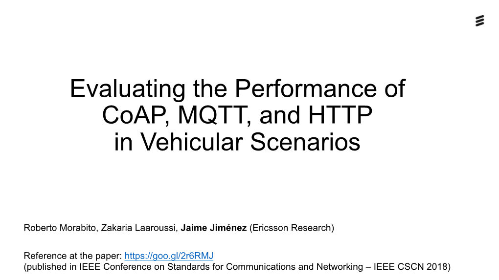 Evaluating the Performance of Coap, MQTT, and HTTP in Vehicular Scenarios