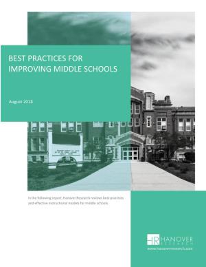 Best Practices for Improving Middle Schools