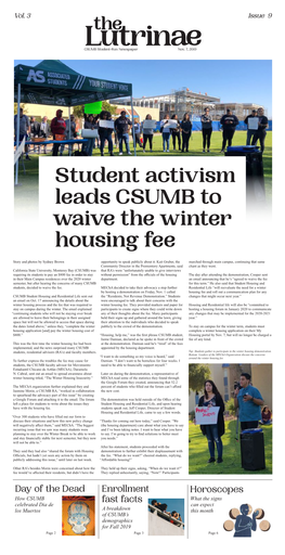Student Activism Leads CSUMB to Waive the Winter Housing Fee