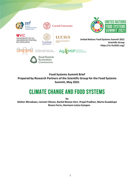 Climate Change and Food Systems