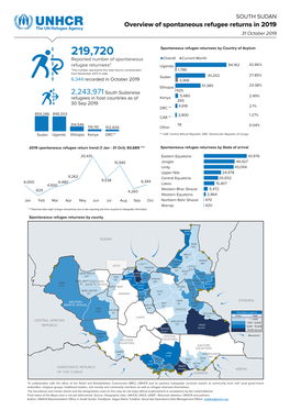 Overview of Spontaneous Refugee Returns in 2019