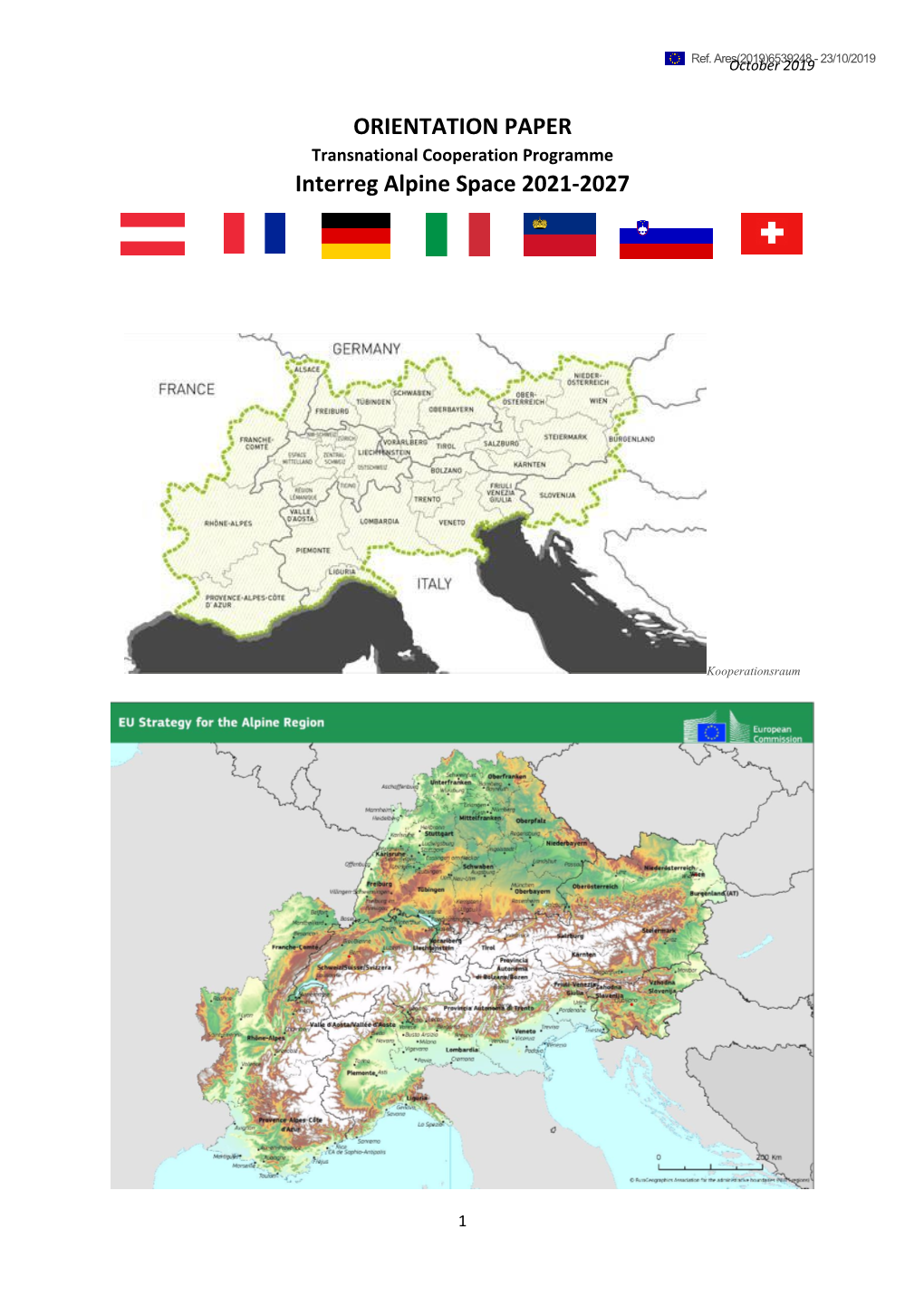 Transnational Cooperation Programme Interreg Alpine Space 2021-2027