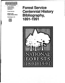 Centennial History Bibliography, 1891-1991