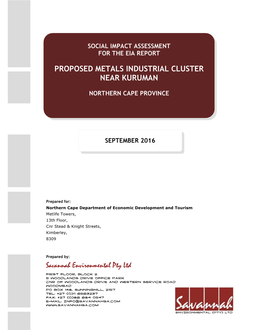 Proposed Metals Industrial Cluster Near Kuruman