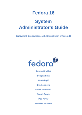 Fedora 16 System Administrator's Guide
