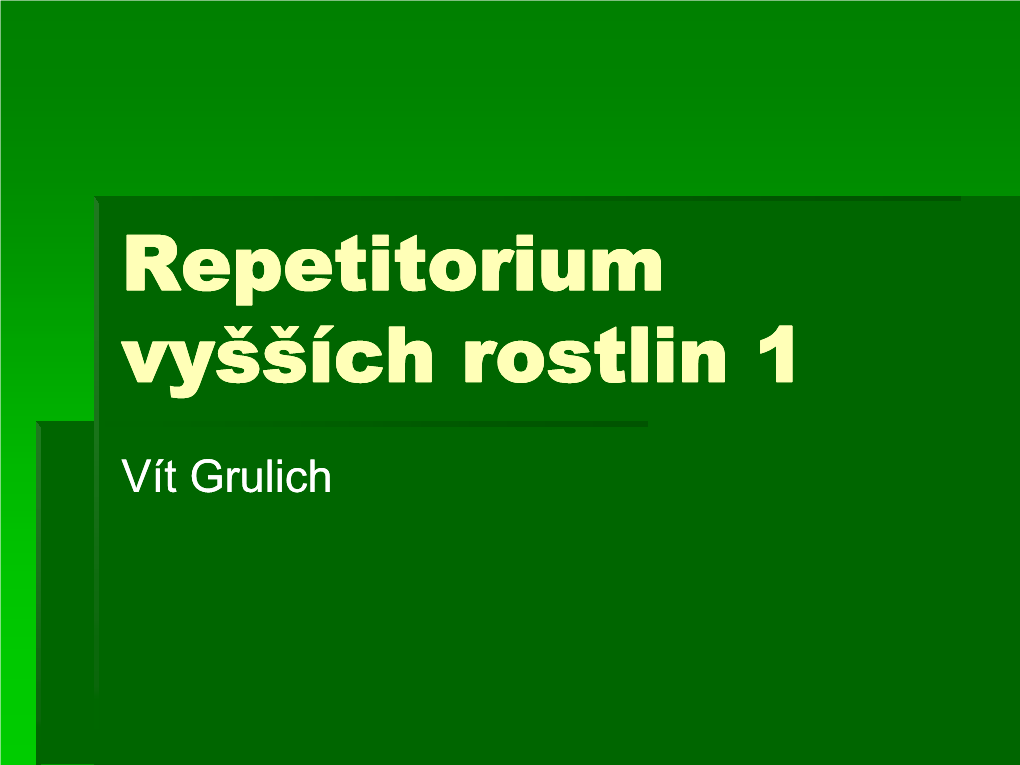 Repetitorium Vyšších Rostlin 1