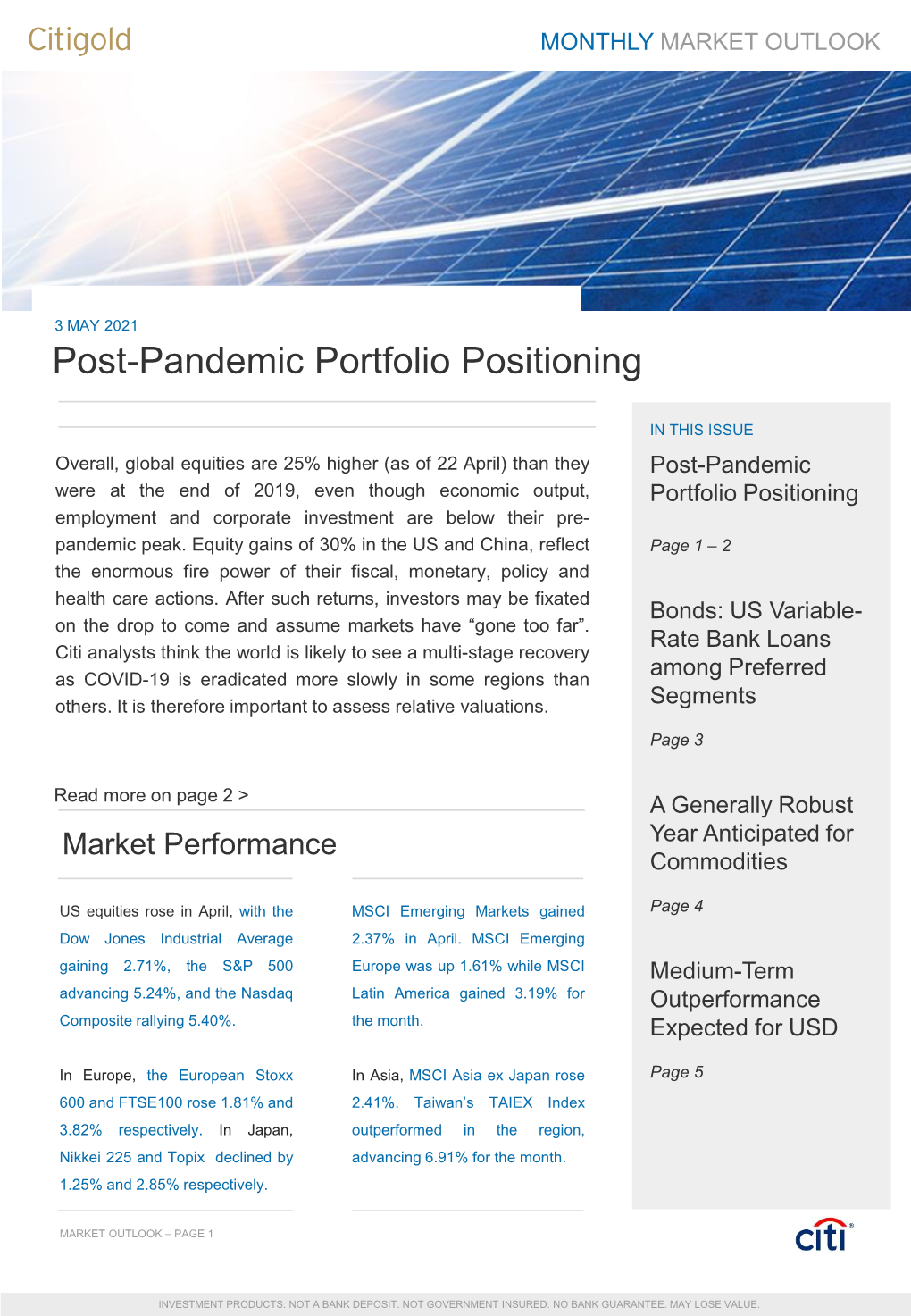 Post-Pandemic Portfolio Positioning