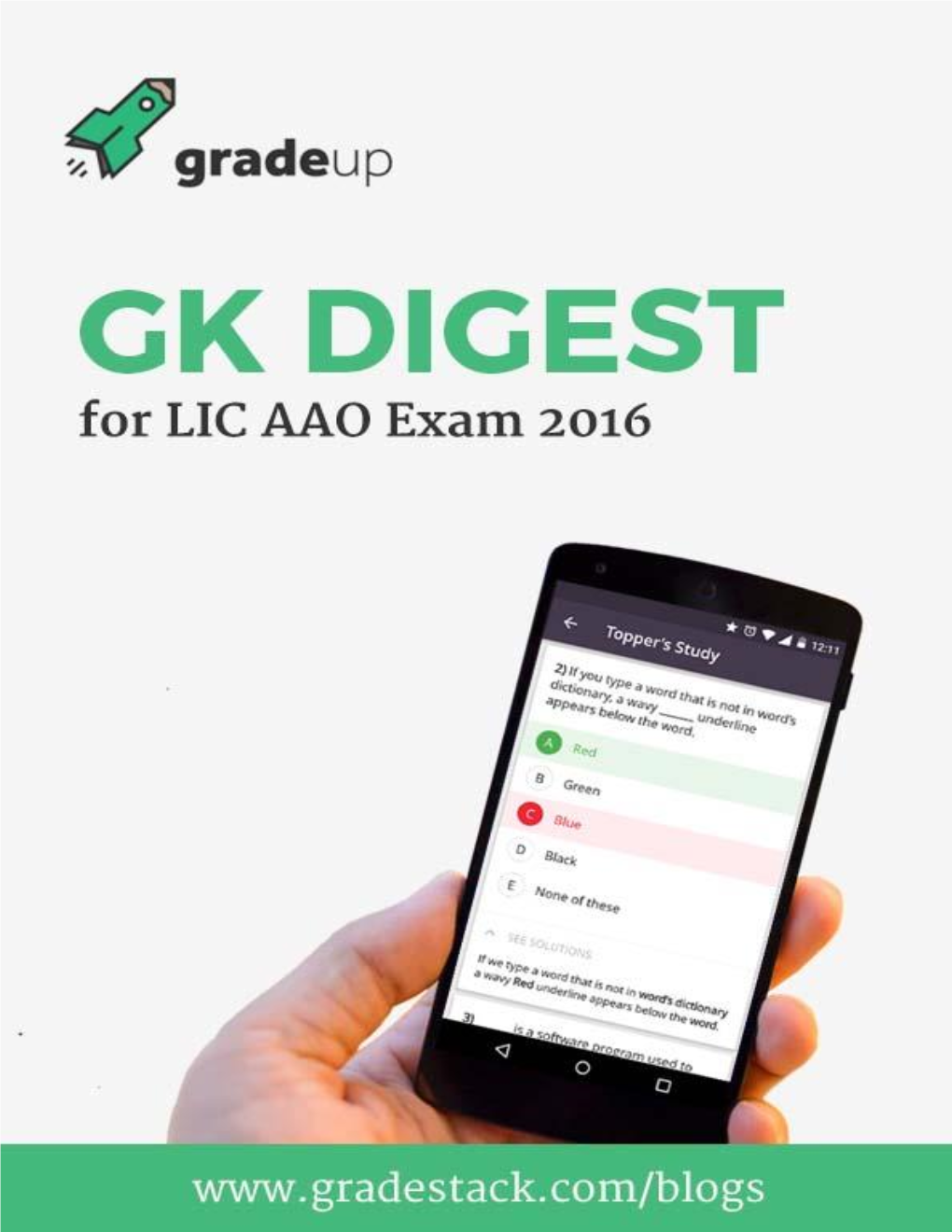 GK DIGEST for LIC AAO 2016 Exam