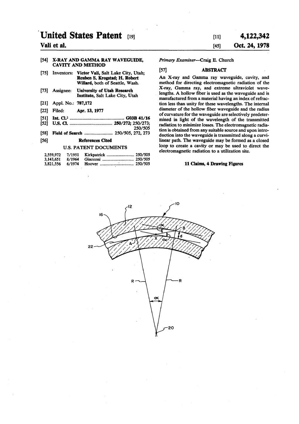 United States Patent [19] [Ii] 4,122,342 Vali Et Al