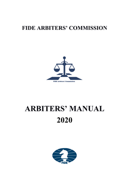 2020 FIDE Arbiter's Manual
