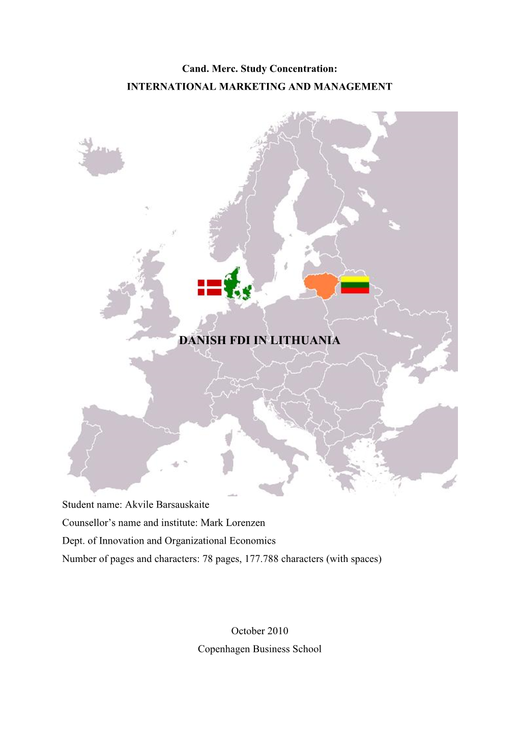 Danish Fdi in Lithuania