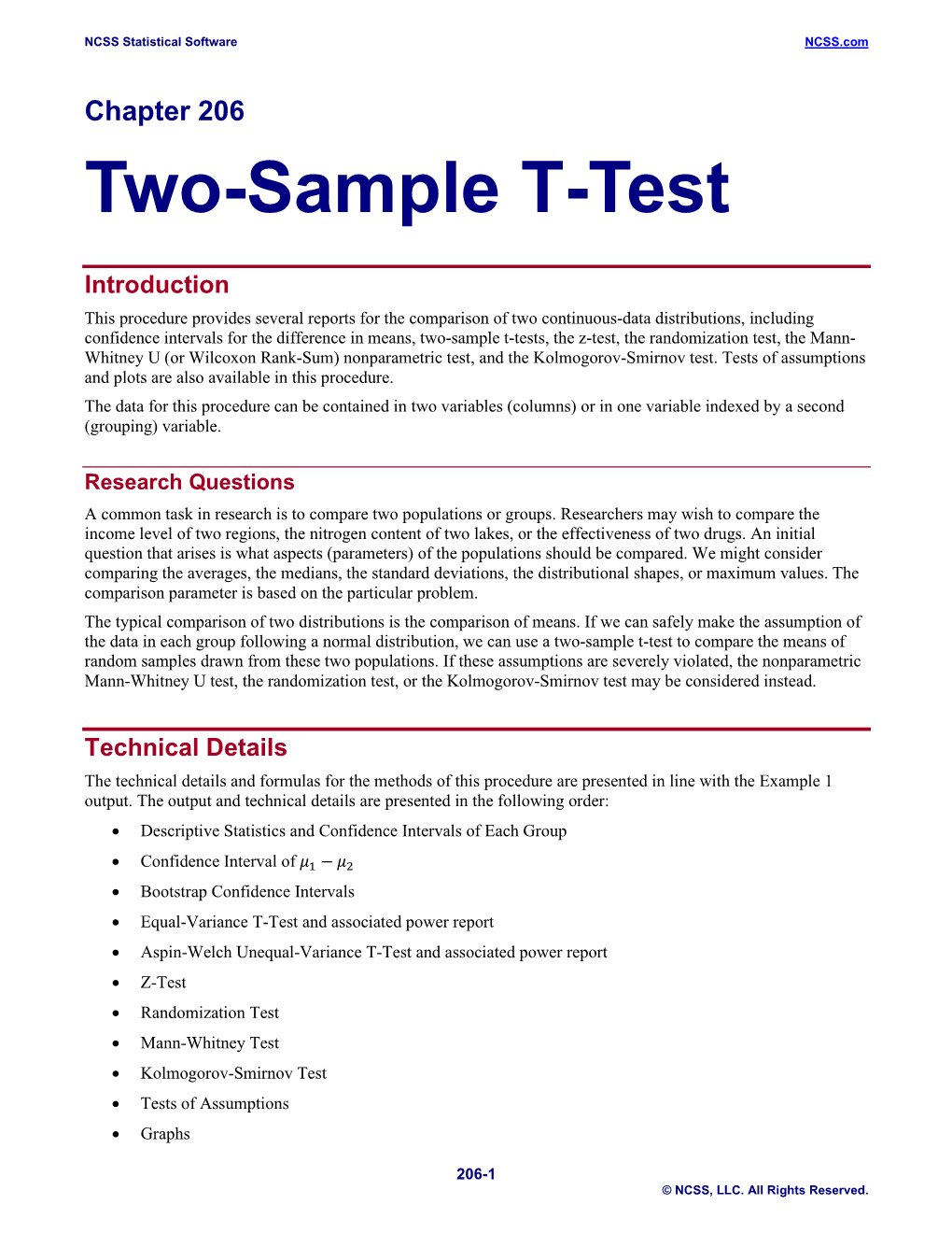 Two-Sample T-Test