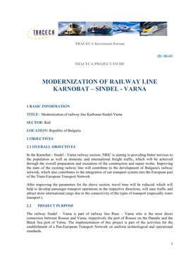 Modernization of Railway Line Karnobat – Sindel - Varna