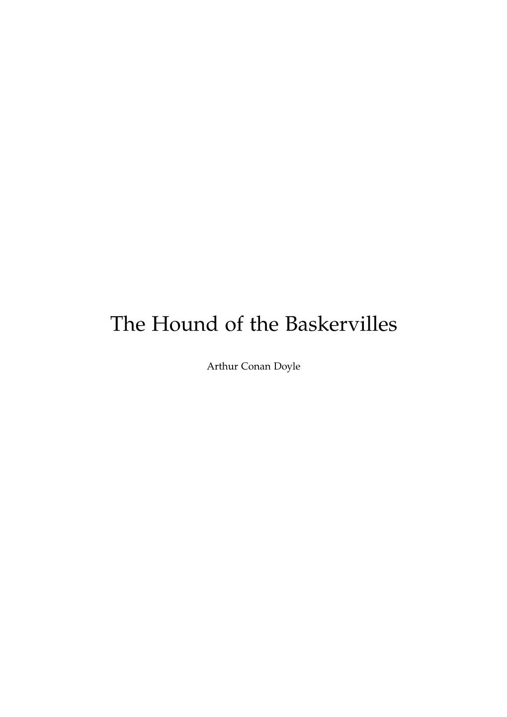 The Hound of the Baskervilles