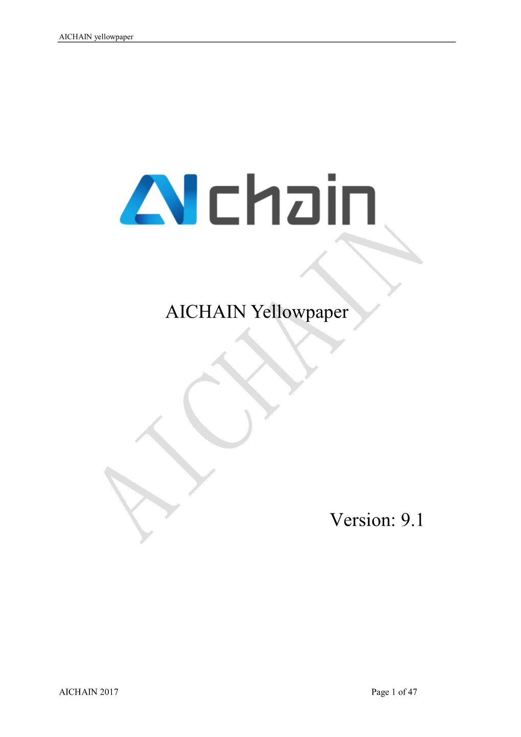 AICHAIN Yellowpaper Version