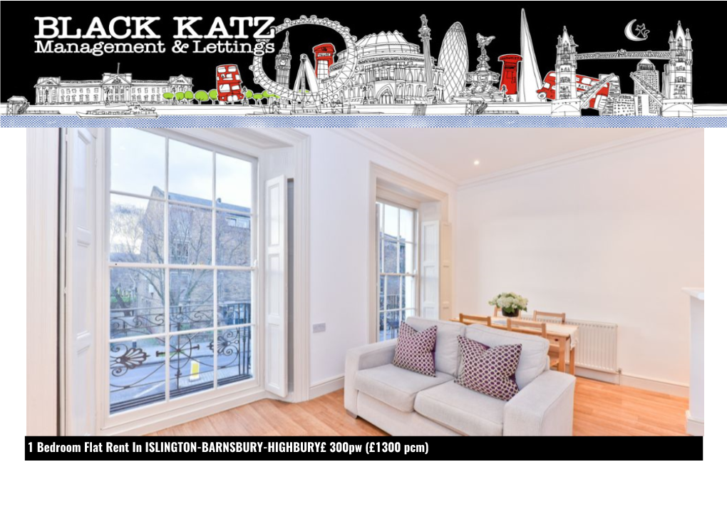 1 Bedroom Flat Rent in ISLINGTON-BARNSBURY-HIGHBURY£ 300Pw