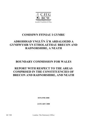 Boundary Commission for Wales Report with Respect
