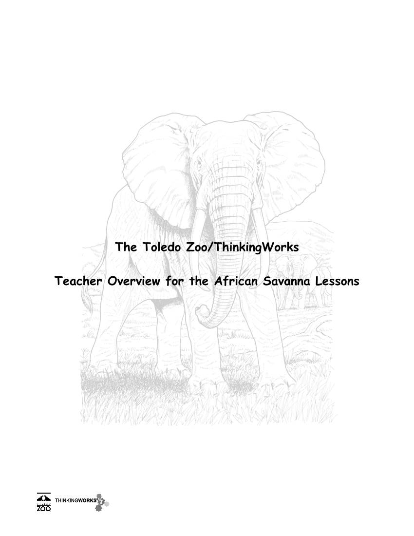 The Toledo Zoo/Thinkingworks Teacher Overview for the African