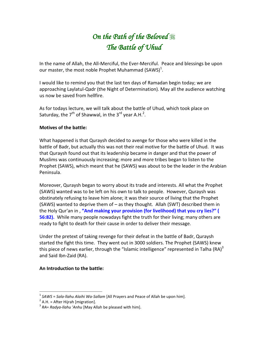 19.-The-Battle-Of-Uhud-Notes.Pdf
