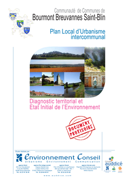 Bourmont Breuvannes Saint-Blin Plan Local D’Urbanisme Intercommunal