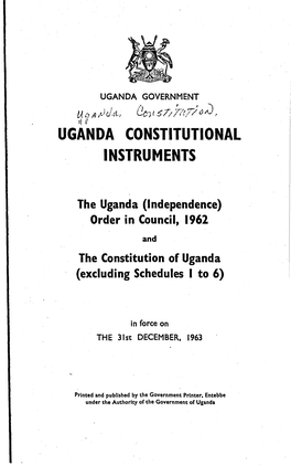 Uganda Constitutional Instruments
