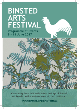 BINSTED ARTS FESTIVAL Programme of Events 8 - 11 June 2017