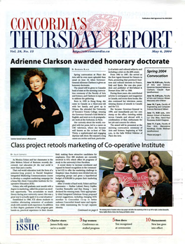 Adrienne Clarkson Awarded Honorary Doctorat-E