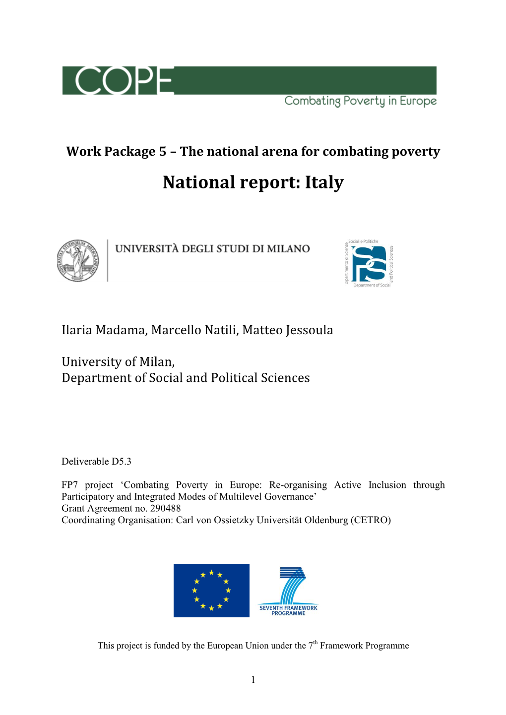 National Report: Italy