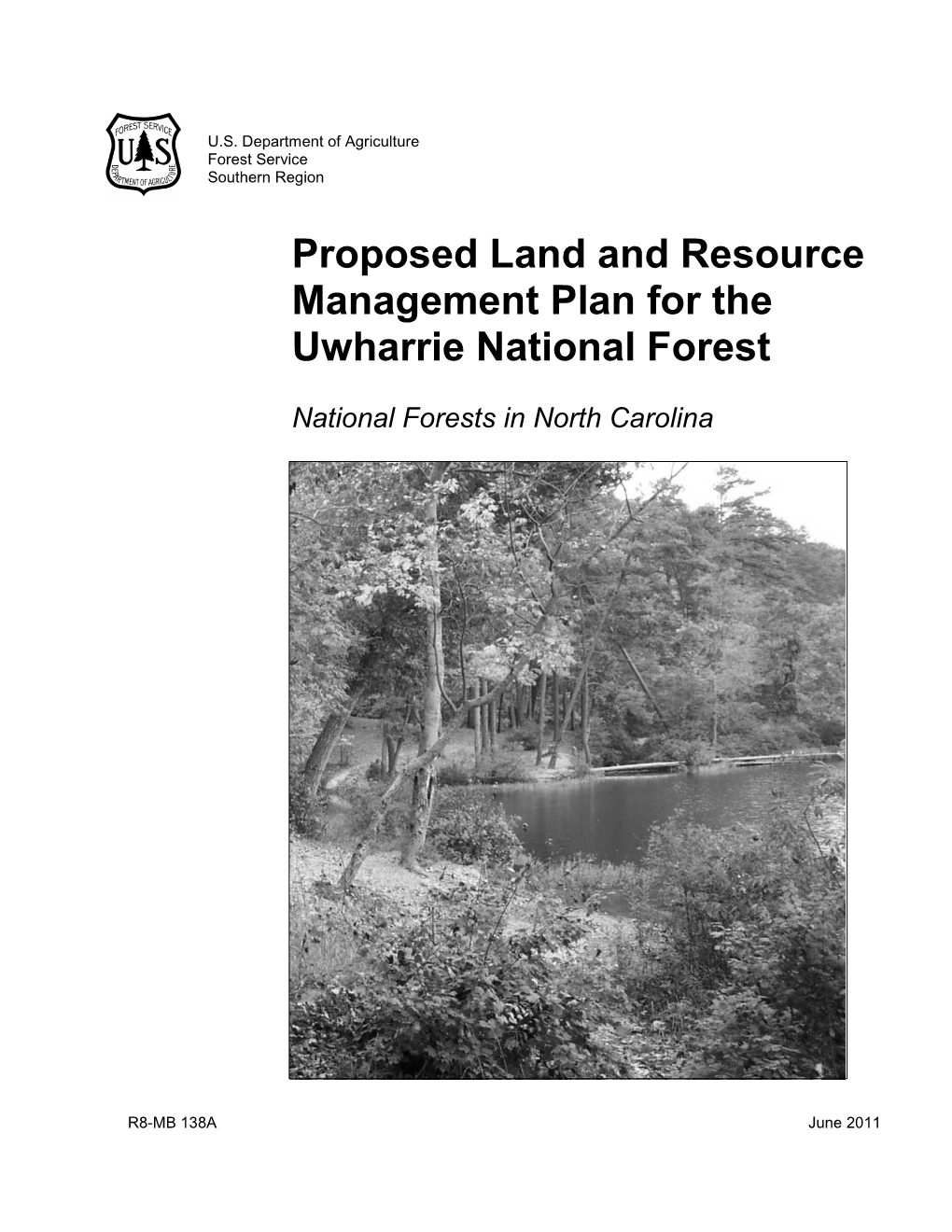 Proposed Land and Resource Management Plan for the Uwharrie National Forest