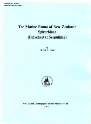 The Marine Fauna of New Zealand : Spirorbinae (Polychaeta : Serpulidae)