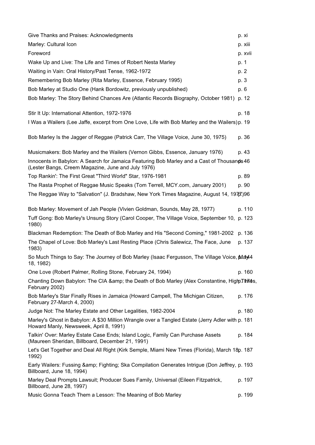 Table of Contents Provided by Blackwell's Book Services and R.R