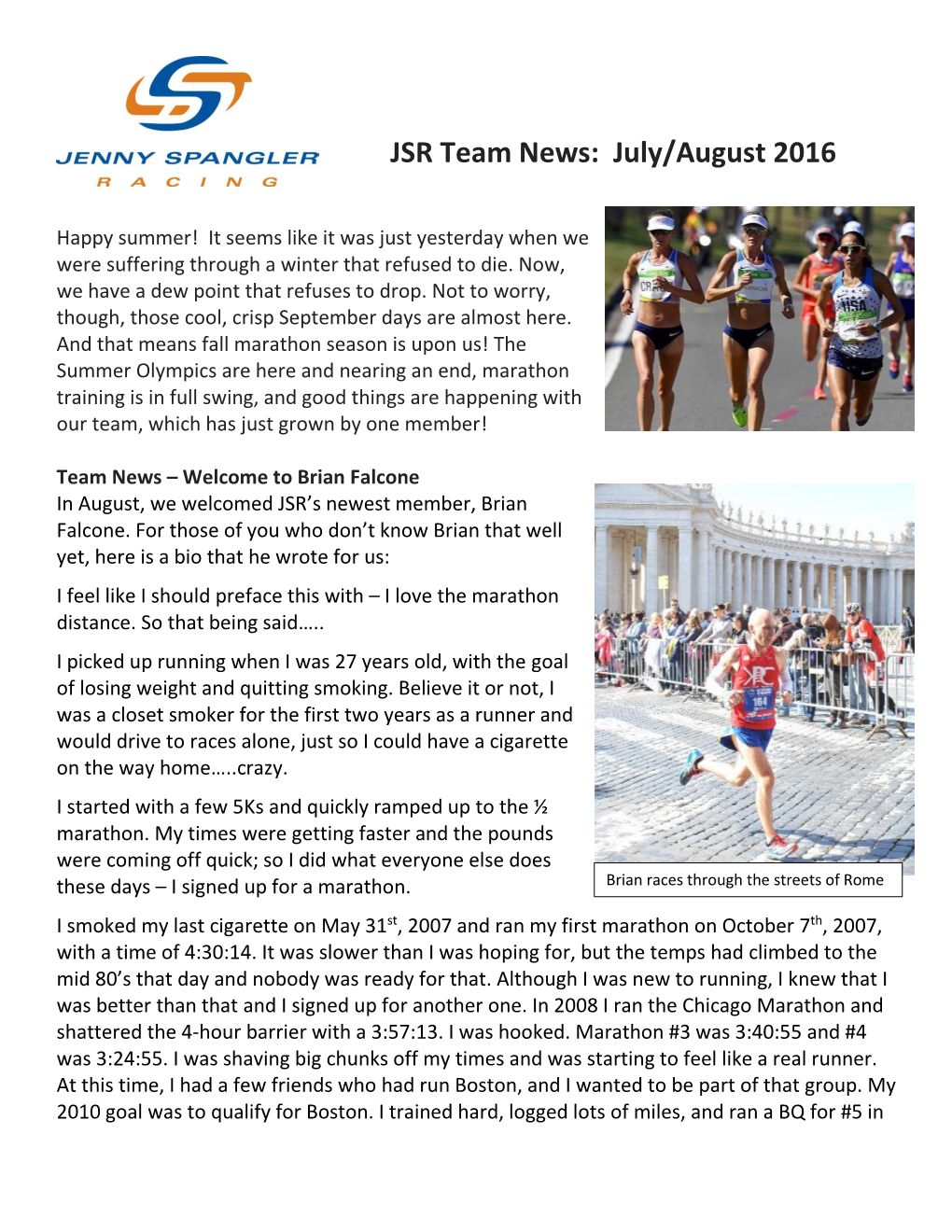 JSR Team News: July/August 2016